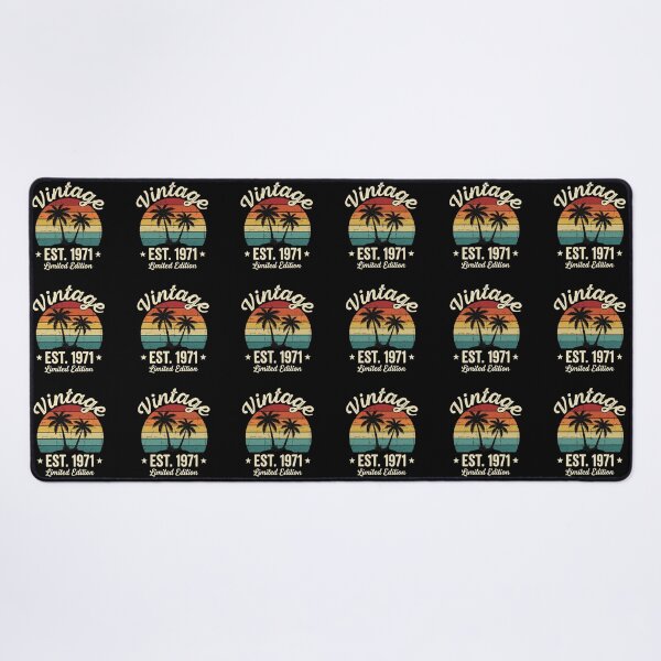 Item preview, Vintage Est. 1971 Limited Edition Born In 1971 Birthday Retro Tropical Sunset designed and sold by SofiBlair.