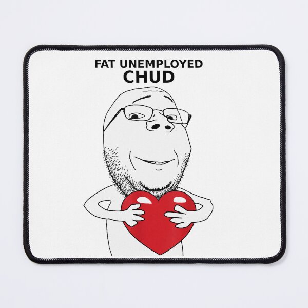Item preview, Fat Unemployed Chud Hugging Heart Meme - Funny Ironic Soyjak Shirt designed and sold by UkiyoArchive.