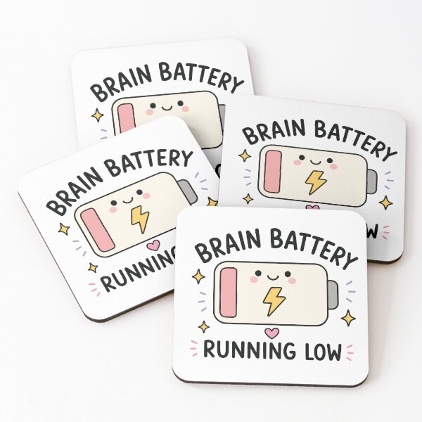 Item preview, Brain Battery Running Low ADHD Humor designed and sold by CleanDecor.