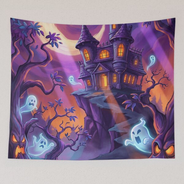 Item preview, Haunted Cartoon Mansion at Midnight designed and sold by JanjjaSoulInk.