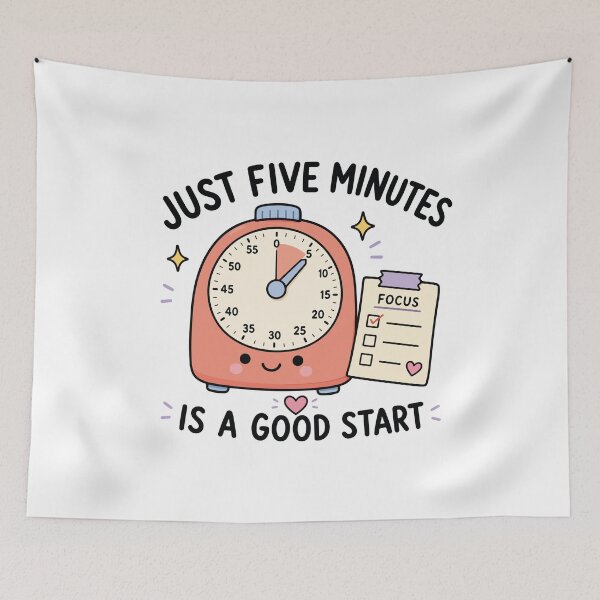 Item preview, Just Five Minutes Is A Good Start designed and sold by CleanDecor.