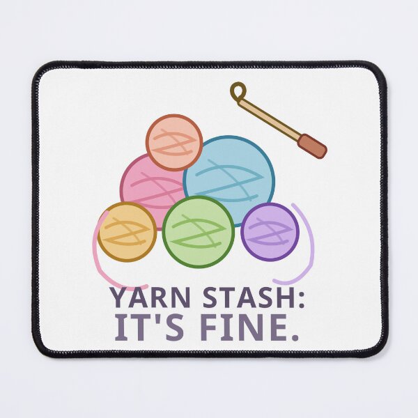 Item preview, Funny Crochet Yarn Stash Crisis Sticker Gift for Crocheters designed and sold by Jacqueline Flynt.