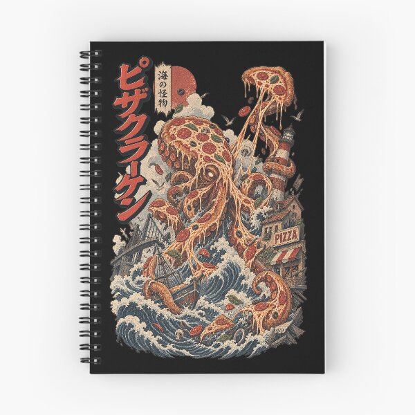 Item preview, Pizza Kraken Japanese Vintage Sea Monster Art designed and sold by ElizBurkes.