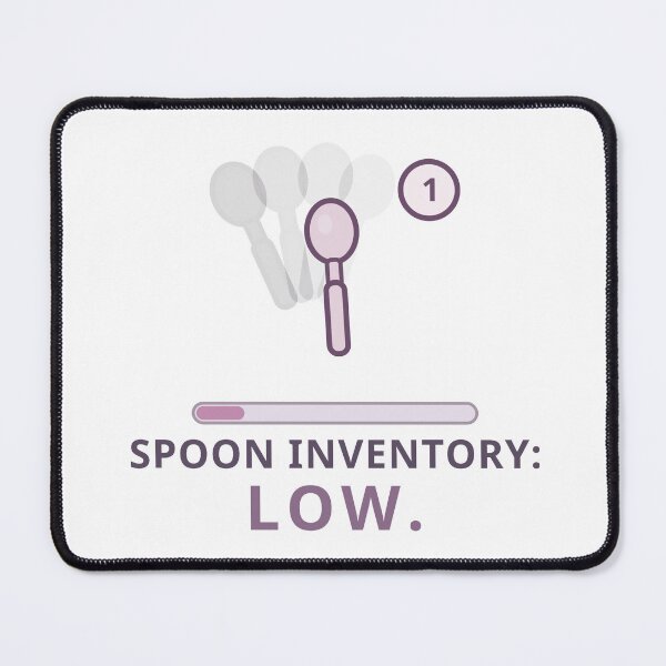 Item preview, Funny Spoonie Chronic Illness Low Spoons Sticker Awareness designed and sold by Jacqueline Flynt.