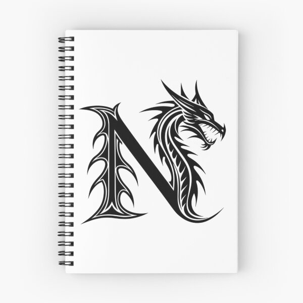 Item preview, Mystic Dragon Gothic Emblem – Black & White Fantasy Dragon Design designed and sold by aloksahu123.