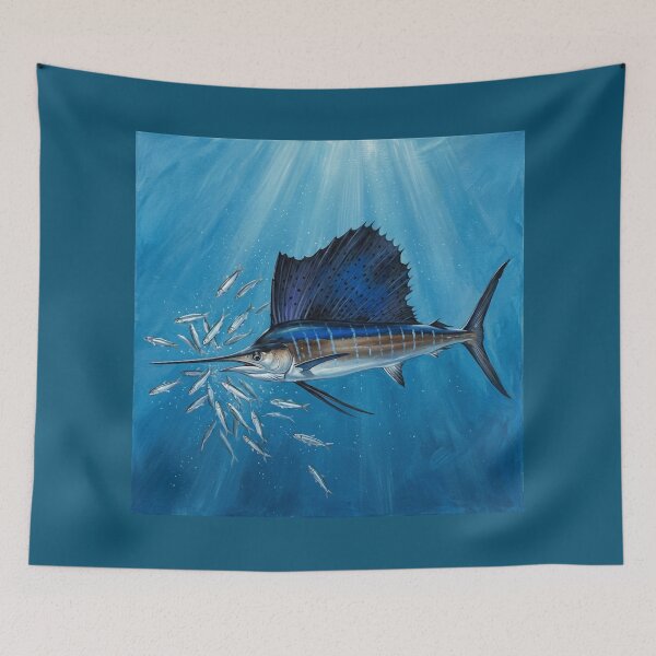 Artikelvorschau, Segelfisch-Illustration – Angelkunst der Saltwater Legends entworfen und verkauft von Northbound Trail.