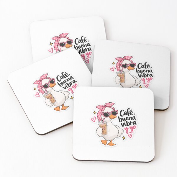 Item preview, Cute Duck With Iced Coffee Cafe Buena Vibra Y Yo Spanish Sticker Mug⁠ designed and sold by Franvibes .