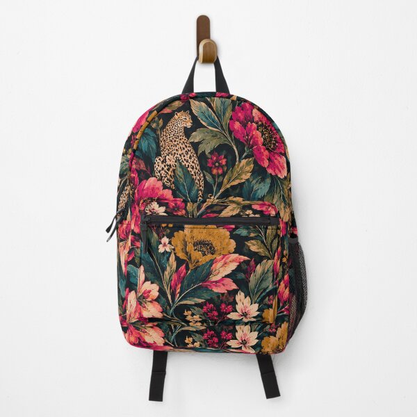 Item preview, Midnight Leopard Botanical Garden Pattern designed and sold by Sandy Beach Decor.