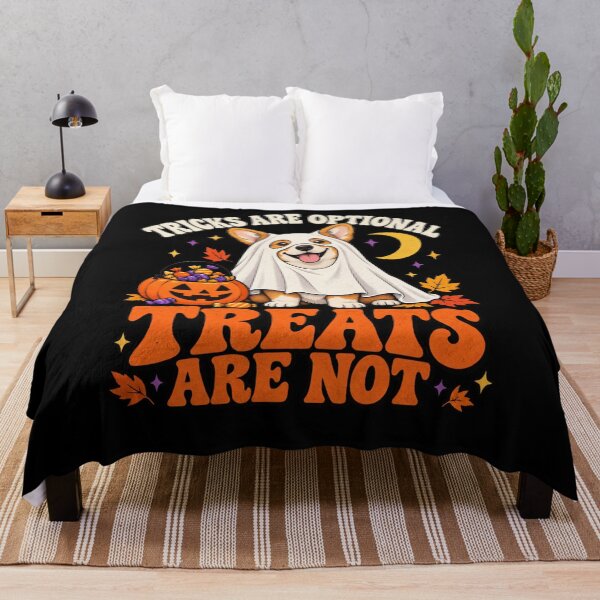 Item preview, Tricks Are Optional, Treats Are Not - Corgi Dog designed and sold by Good Mood Foundry.