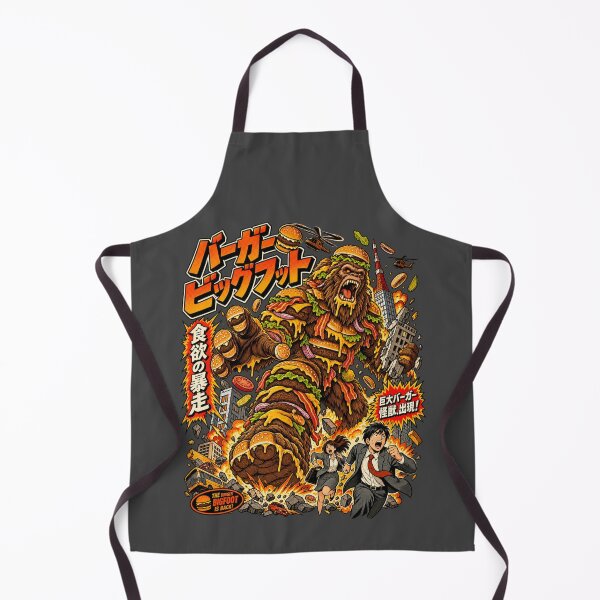 Item preview, Burger Bigfoot Japanese Kaiju Food Monster Art designed and sold by ElizBurkes.