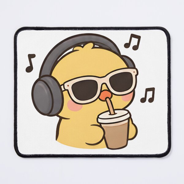 Item preview, Cool Duck Listening to Music - Iced Coffee Vibe designed and sold by Duck lovers.