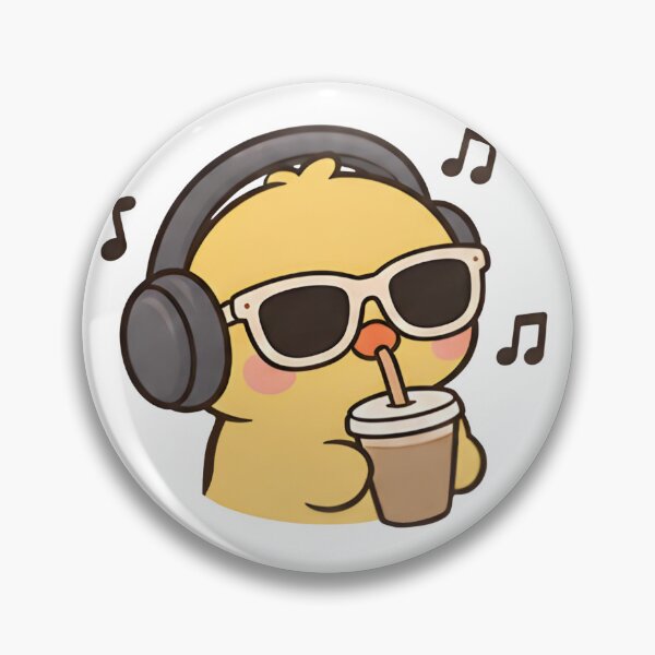 Item preview, Cool Duck Listening to Music - Iced Coffee Vibe designed and sold by Duck lovers.
