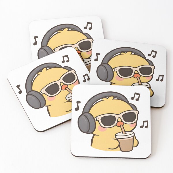 Item preview, Cool Duck Listening to Music - Iced Coffee Vibe designed and sold by Duck lovers.