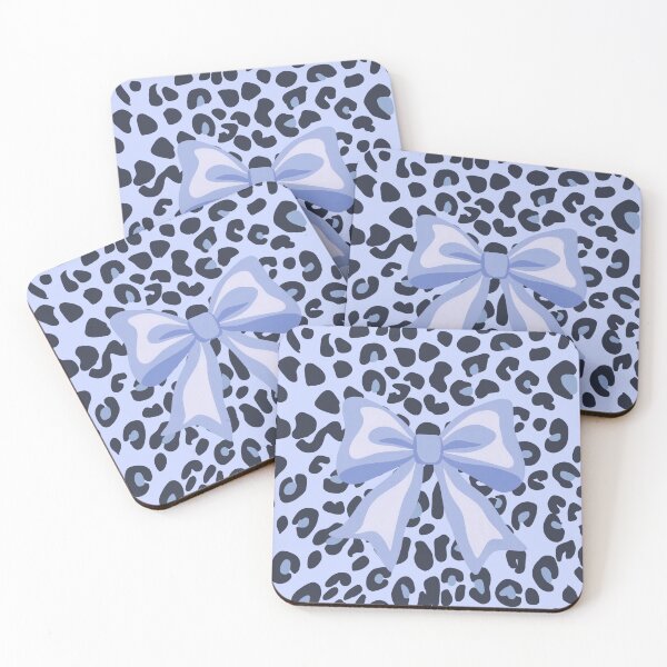 Item preview, Cute Baby Blue Coquette Bow Leopard Print Aesthetic Pattern designed and sold by MayoshaVibes.