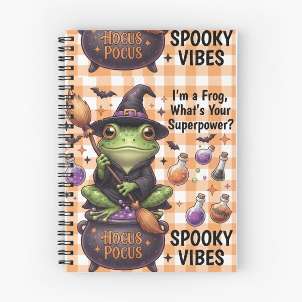 Item preview, Cute Witch Frog Spooky Vibes Halloween designed and sold by Basma Designs | Retro, Kawaii Shirts & Stickers.