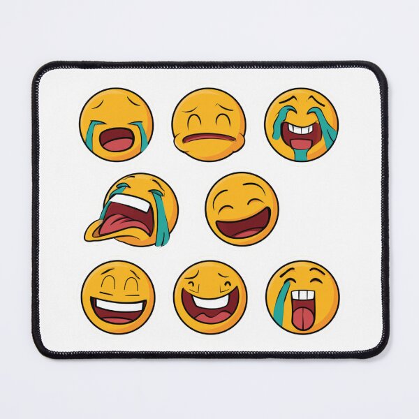 Item preview, Funny Crying Laughing Emoji Faces Emoticon Set designed and sold by NicolasGlowArt.