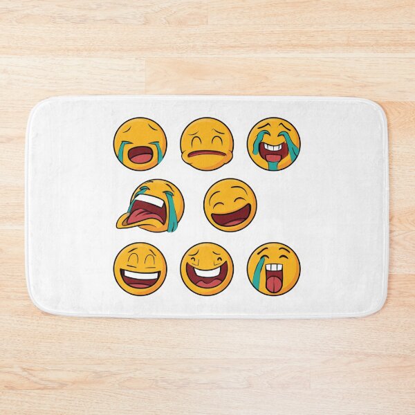 Item preview, Funny Crying Laughing Emoji Faces Emoticon Set designed and sold by NicolasGlowArt.