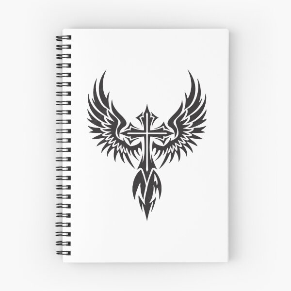 Item preview, Gothic Winged Cross Emblem – Dark Angel Christian Symbol designed and sold by aloksahu123.