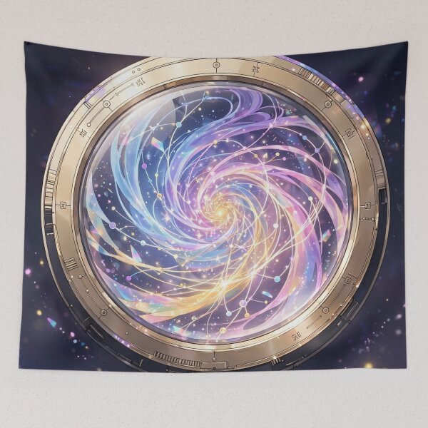 Aperçu de l'œuvre Portail galactique en spirale - Fantaisie magique de la Porte des étoiles et du tourbillon galactique créée et vendue par Sourcestores1.