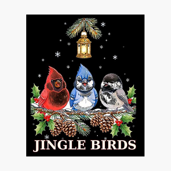 Item preview, Jingle Birds Shirt, Cute Christmas Caroling Birds T-Shirt, Funny Cardinal Blue Jay Chickadee Holiday Gift Tee designed and sold by 519xdesign.