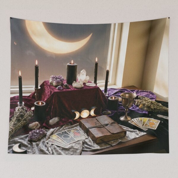 Item preview, Gothic Witch Altar Under the Moon designed and sold by JanjjaSoulInk.