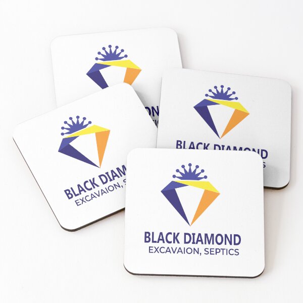 Item preview, Black Diamond Excavation & Septics - Modern Crown Diamond Logo Design designed and sold by Carftora786.