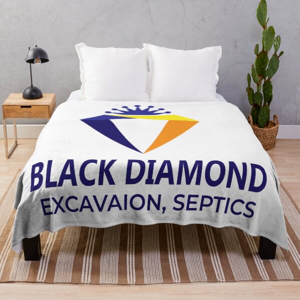 Item preview, Black Diamond Excavation & Septics - Modern Crown Diamond Logo Design designed and sold by Carftora786.