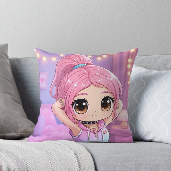 Item preview,  Cute pinup of a Anime manga illustrated girl resting by a wall with her hands behind her head vibrant artwork design designed and sold by Vintage Designs +.