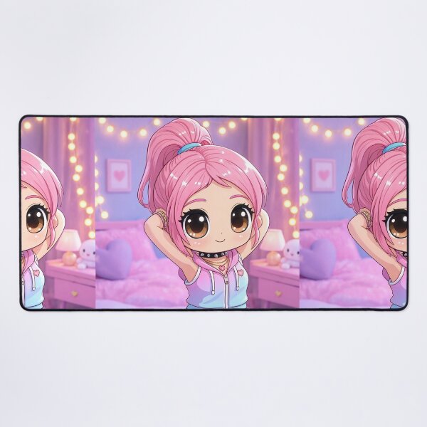 Item preview, Cute pinup of a Anime manga illustrated girl resting by a wall with her hands behind her head vibrant artwork design designed and sold by Vintage Designs +.
