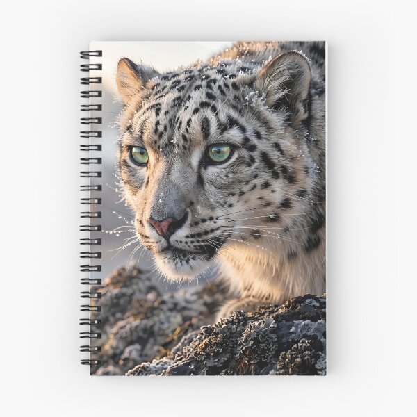 Item preview, Snow Leopard Portrait – Icy Blue Eyes Wildlife Art designed and sold by ManJiangHong.