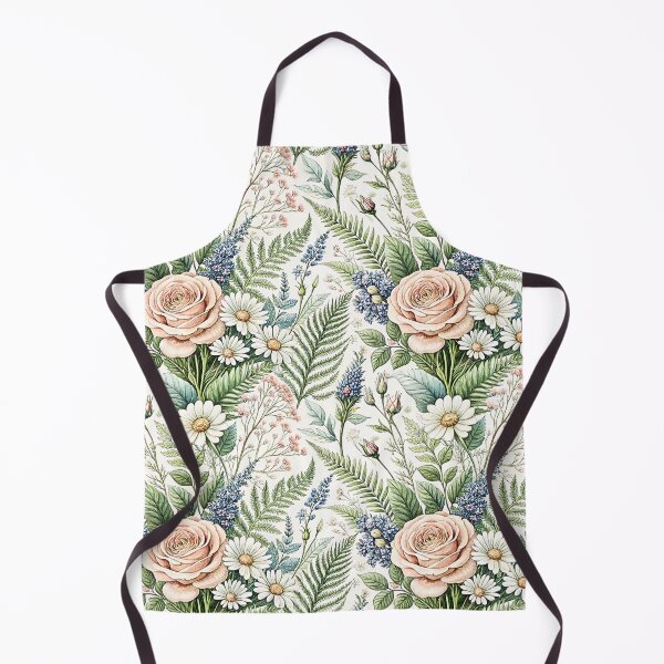 Item preview, Blush Rose Daisy Botanical Pattern designed and sold by Storybook Botanica.