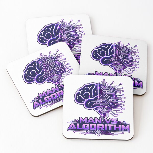 Item preview, Man vs Algorithm Cybernetic Brain Streetwear Graphic Tee Design designed and sold by Nubian Style.