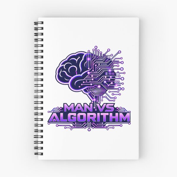 Item preview, Man vs Algorithm Cybernetic Brain Streetwear Graphic Tee Design designed and sold by Nubian Style.