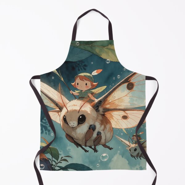 Item preview, Tiny Sprite Riding Moth in Forest Light (V4) designed and sold by SabaMirzique.
