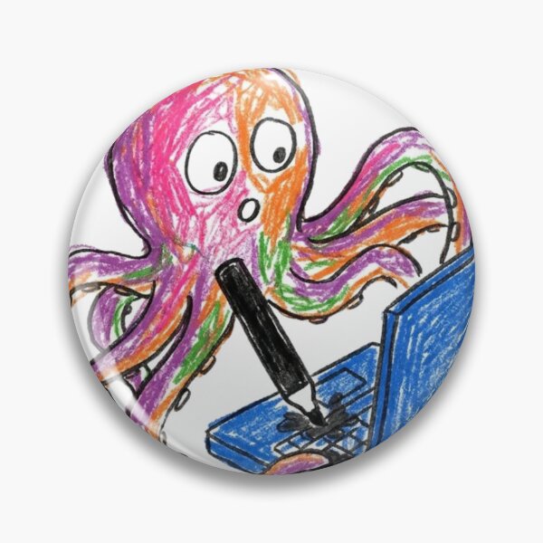 Item preview, Crayon Octopus Laptop designed and sold by Octo-Merch.