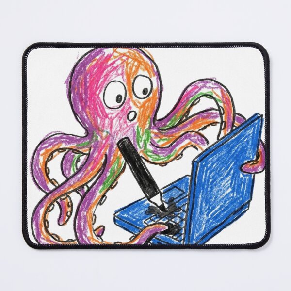 Item preview, Crayon Octopus Laptop designed and sold by Octo-Merch.