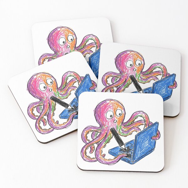 Item preview, Crayon Octopus Laptop designed and sold by Octo-Merch.
