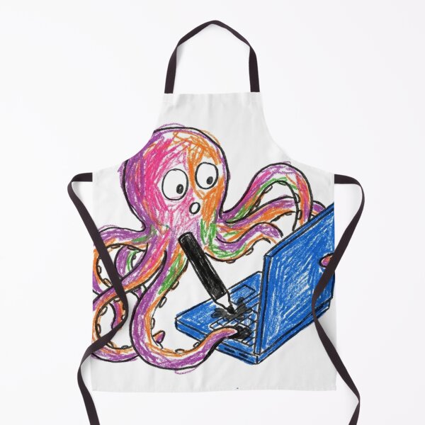 Item preview, Crayon Octopus Laptop designed and sold by Octo-Merch.