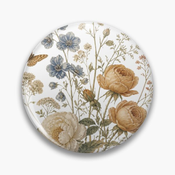 Item preview, Vintage Cottagecore Floral Bouquet with Butterflies designed and sold by VaneDesings.