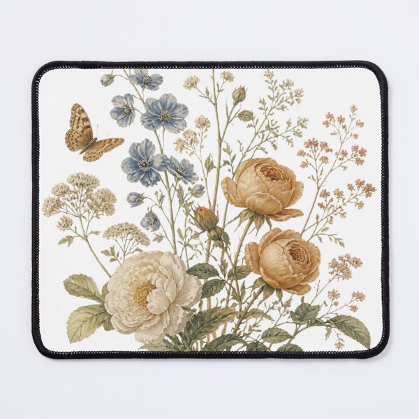 Item preview, Vintage Cottagecore Floral Bouquet with Butterflies designed and sold by VaneDesings.