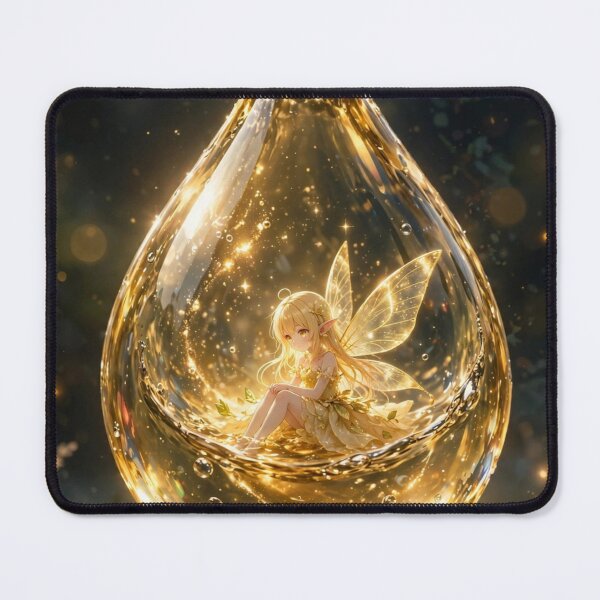 Item preview, Dewdrop Fairy Princess - Whimsical Golden Fairy Light Fantasy Art designed and sold by Sourcestores1.