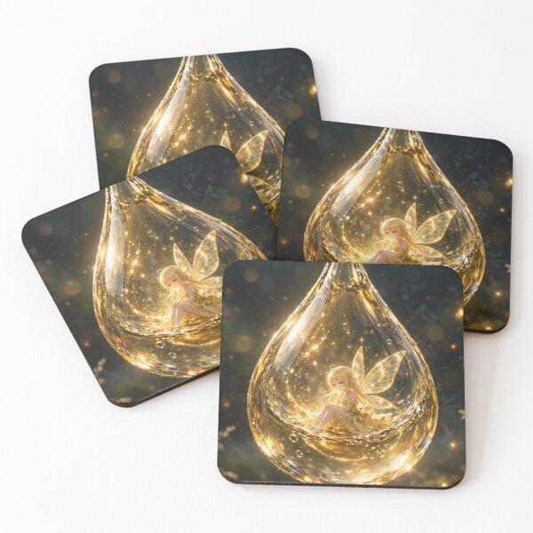 Artikelvorschau, Tautropfen-Feenprinzessin – Verspielte goldene Feenlicht-Fantasy-Kunst entworfen und verkauft von Sourcestores1.
