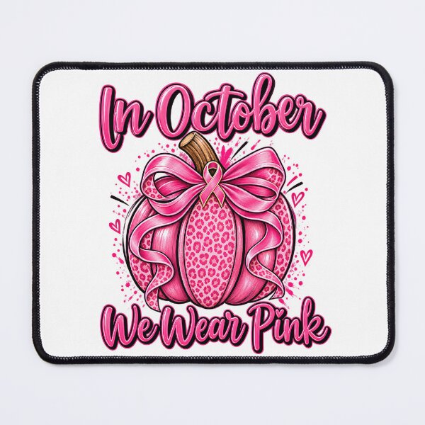 Item preview, In October We Wear Pink Leopard Pumpkin designed and sold by VGAfanatic.