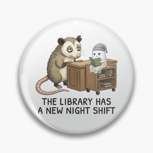 Item preview, The Library Has a New Night Shift designed and sold by ChernotytskaArt.
