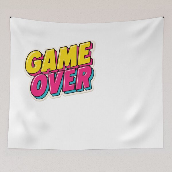Item preview, Retro Arcade Gamer Game Over Text Design designed and sold by NicolasGlowArt.