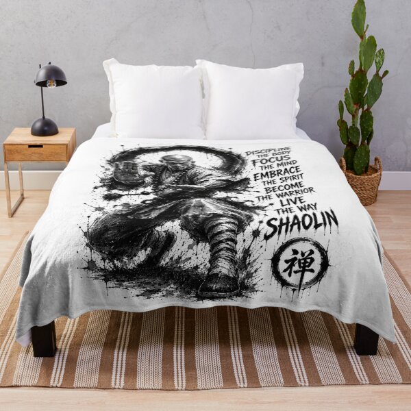 Aperçu de l'œuvre Shaolin Warrior Zen Discipline Ink Art créée et vendue par Onviton.