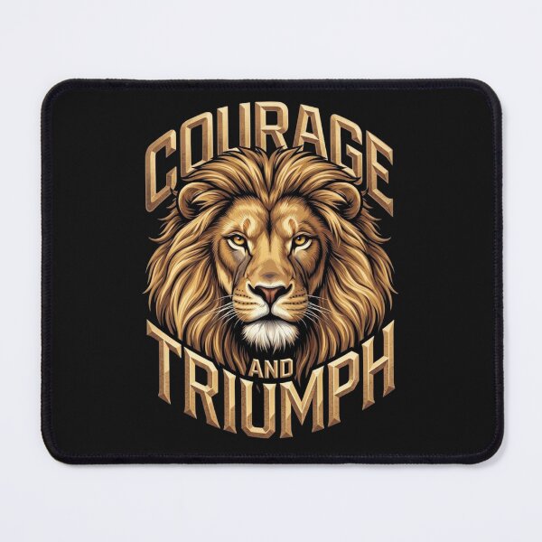 Item preview, Courage and Triumph Lion – Powerful King of the Jungle Typography designed and sold by aloksahu123.