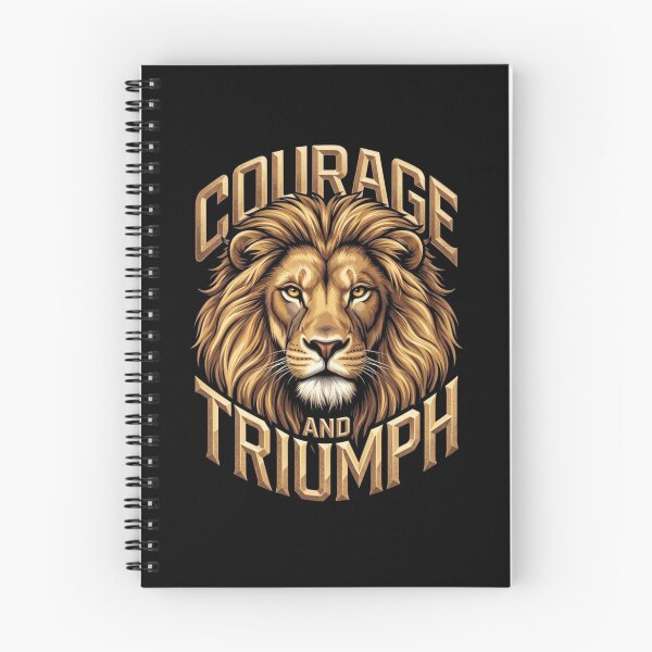 Item preview, Courage and Triumph Lion – Powerful King of the Jungle Typography designed and sold by aloksahu123.