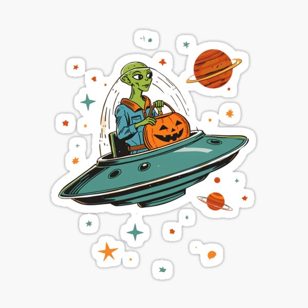 Item preview, Aventura alienígena de Halloween designed and sold by UCDesigns.