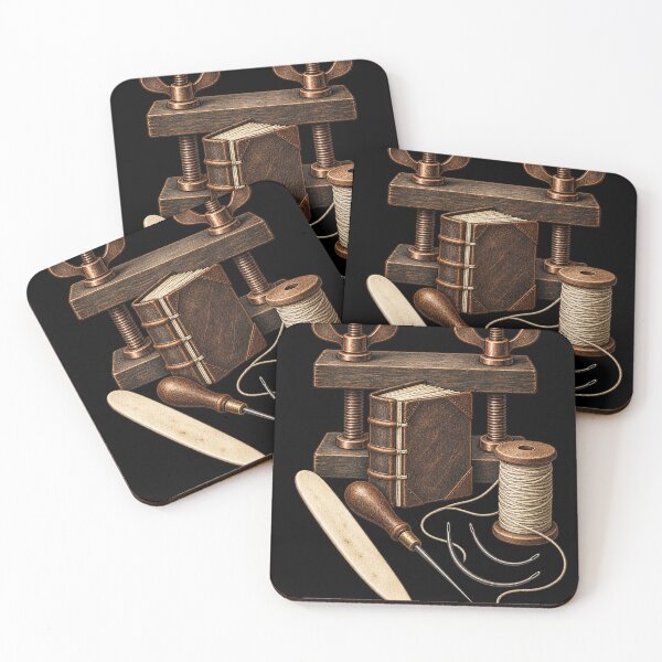 Item preview, Traditional Bookbinding Tools – Vintage Book Arts Illustration designed and sold by Georain.